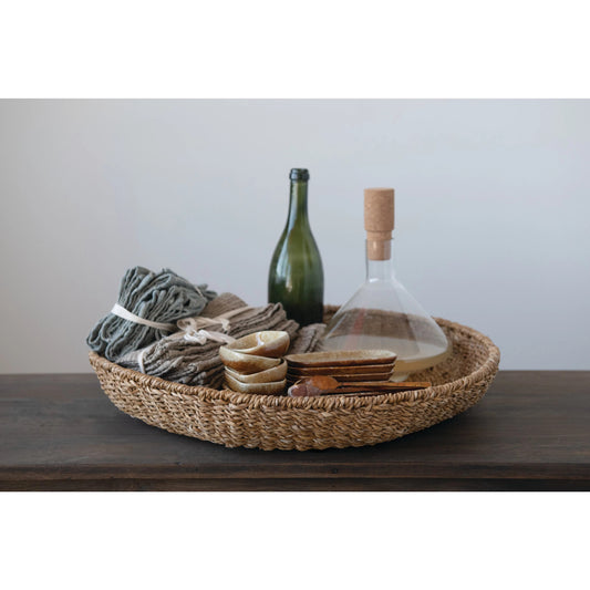 Hand-Woven Decorative Seagrass Tray