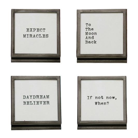 Metal & Glass Framed Sayings