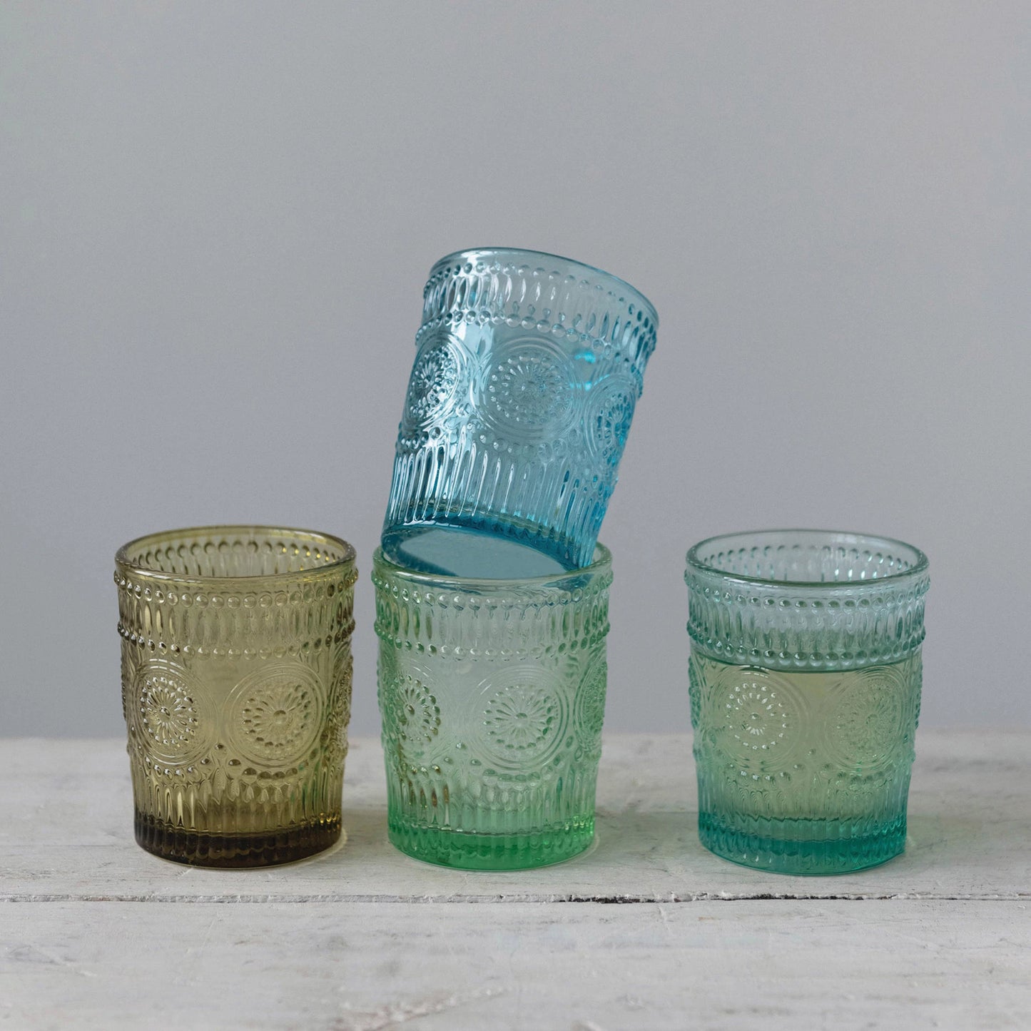 Embossed Drinking Glass
