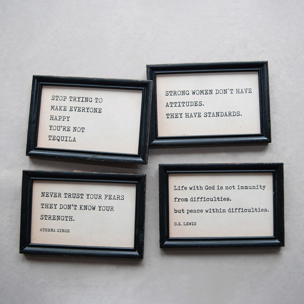 Wood Framed Wall Quotes *Final Few*