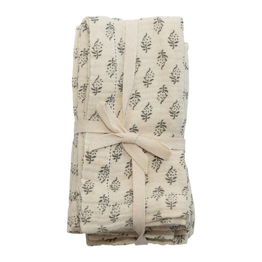 Floral Pattern Cotton Napkin Set
