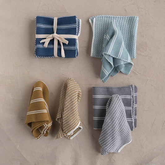 Cotton Knit Dish Cloth Set