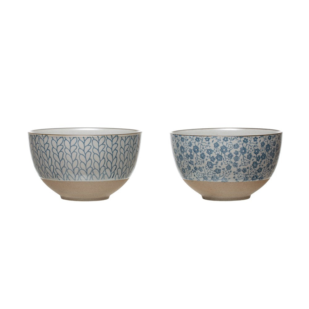Blue & White Stoneware Bowl