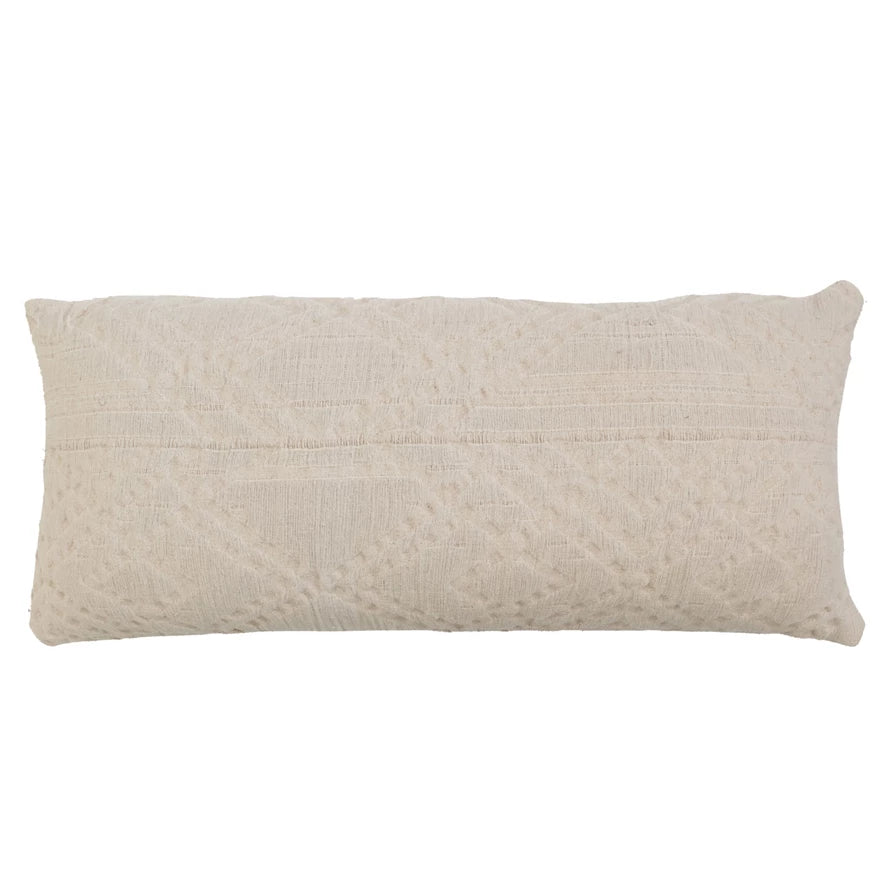 Cotton Jacquard Lumbar Pillow