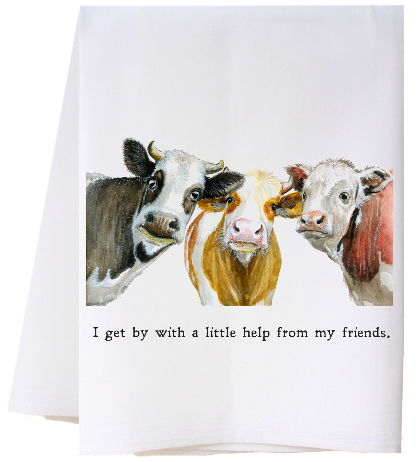 Cow Friends Flour Sack Towel