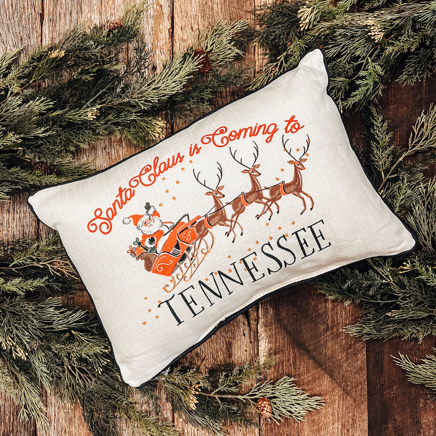 Santa Claus is Coming to Tennessee Pillow