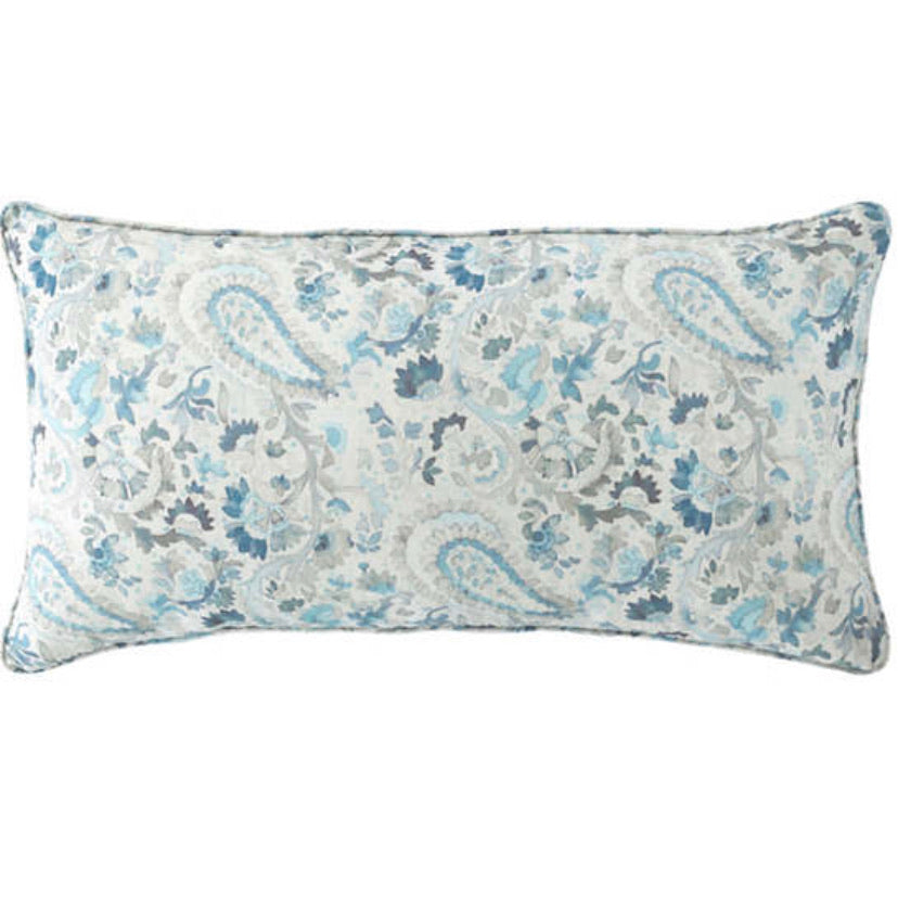 Blue Paisley Decorative Pillow