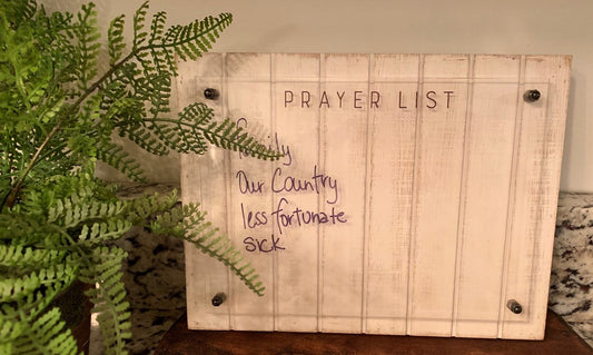 Prayer List Plaque