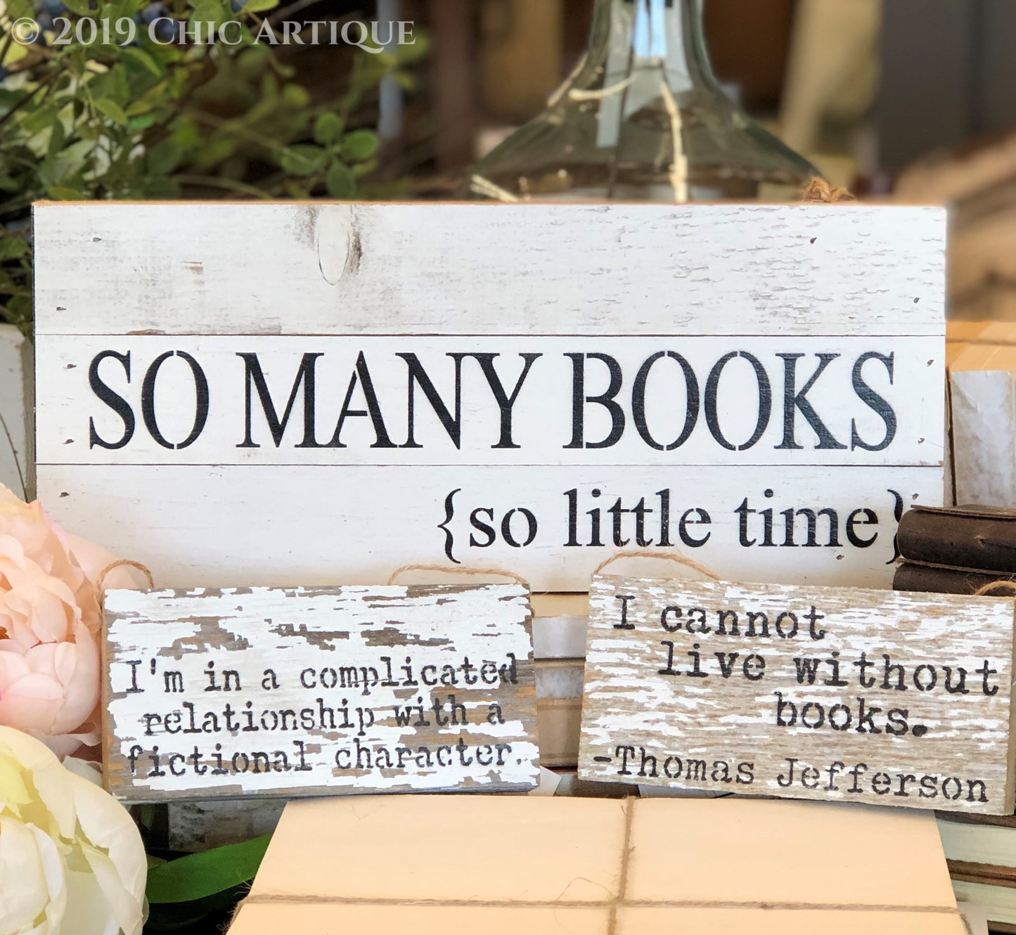 So Many Books Reclaimed Wood Sign