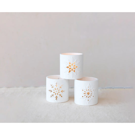 Stoneware Bisque Tealight Holder